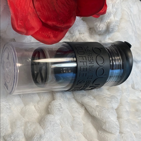 🌹Bodum • DOUBLE TRAVEL PRESS TEA & Coffee Mug “Brew coffee or tea on the go” - Picture 4 of 8